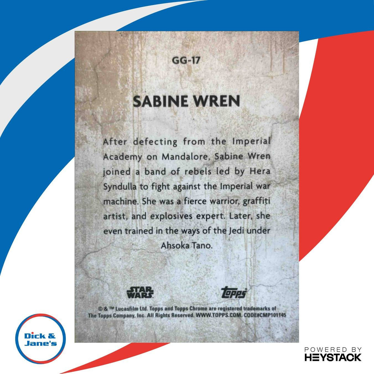 2025 Topps Chrome Star Wars Sabine Wren Galactic Graffiti #GG-17