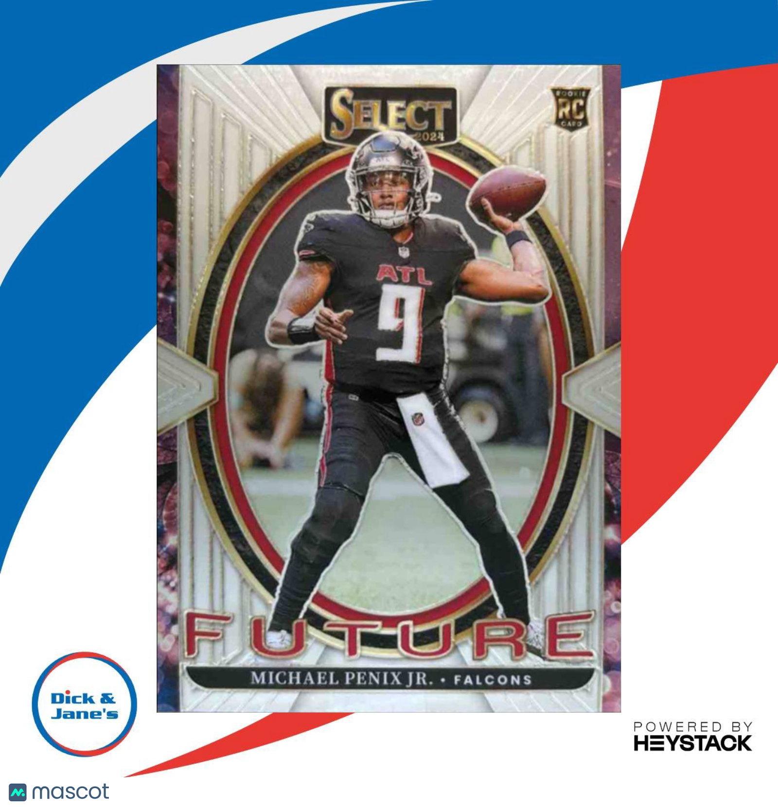 2024 Panini Select Michael Penix Jr. Future #16 RC Atlanta Falcons