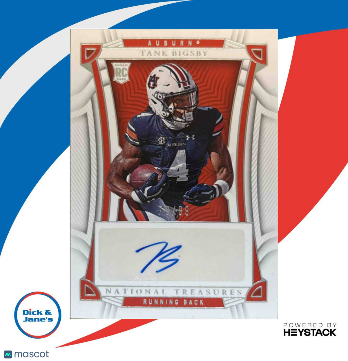 2023 Panini National Treasures Collegiate Tank Bigsby Rookie Signatures /99 Auto