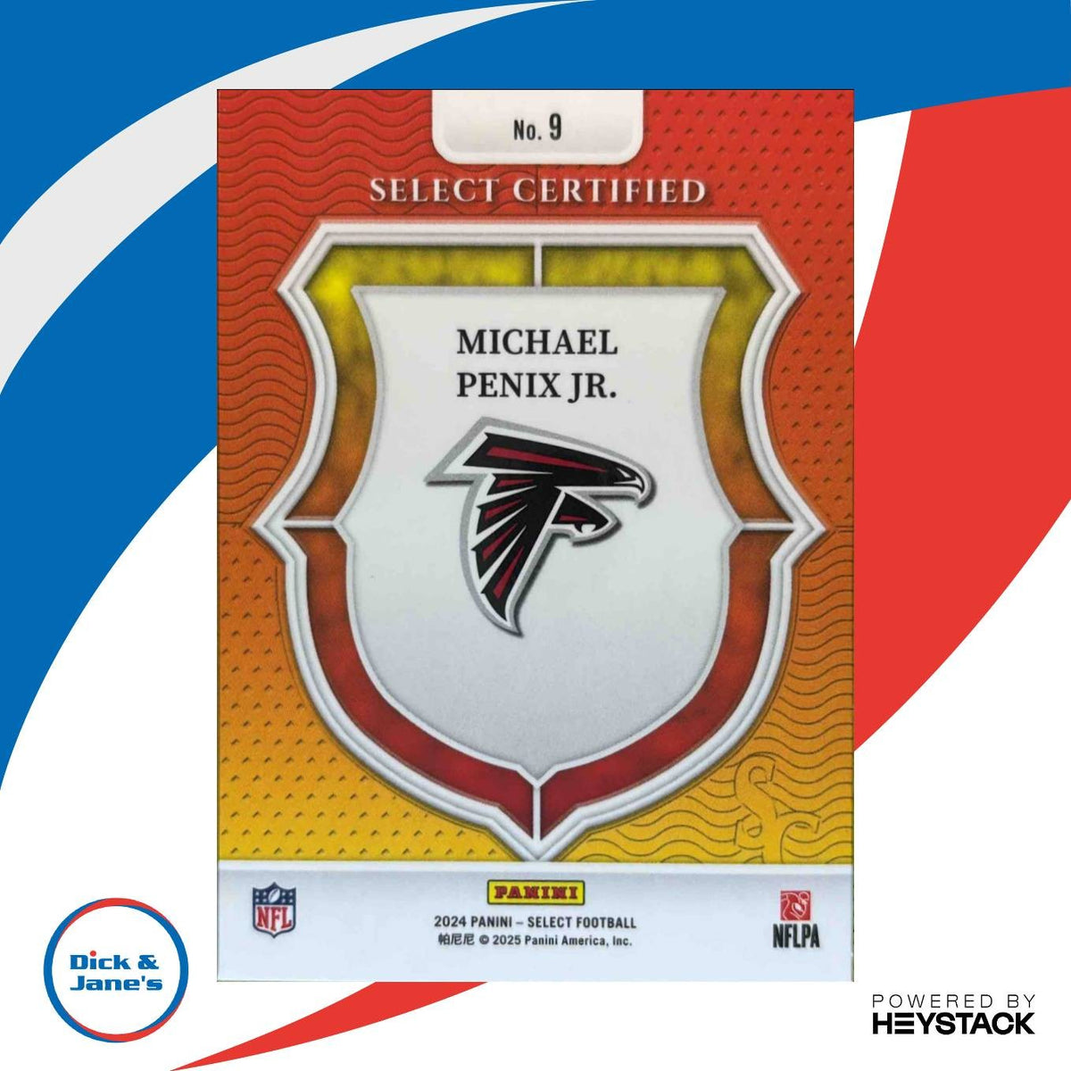 2024 Panini Select Michael Penix Jr. Certified Rookies #9 RC Atlanta Falcons