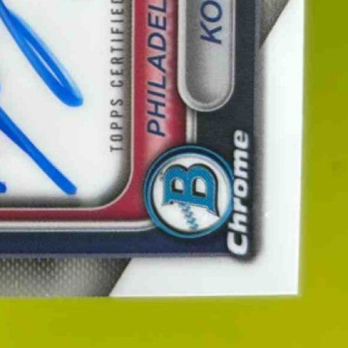2024 Bowman Draft Kodey Shojinaga Chrome Auto #CPA-KSH 1st Prospect Phillies