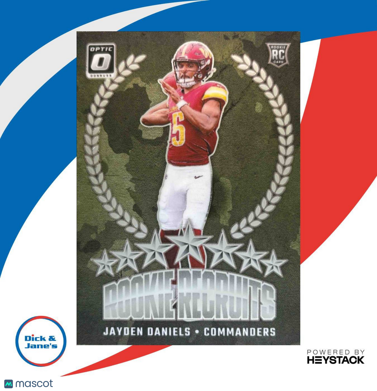 2024 Panini Donruss Optic Jayden Daniels Rookie Recruits #7 RC Commanders