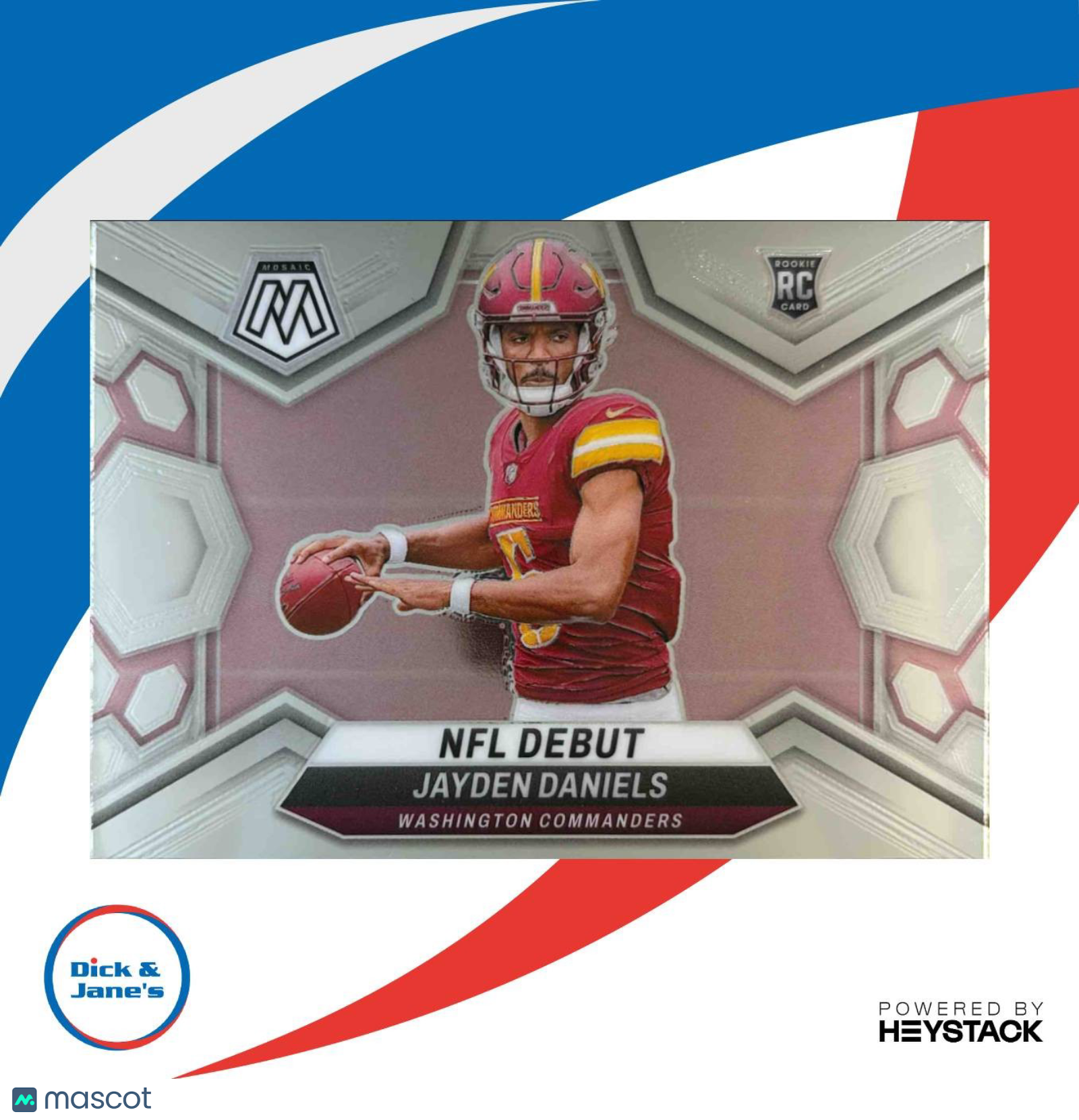 2024 Panini Mosaic Jayden Daniels #272 RC NFL Debut Washington Commanders