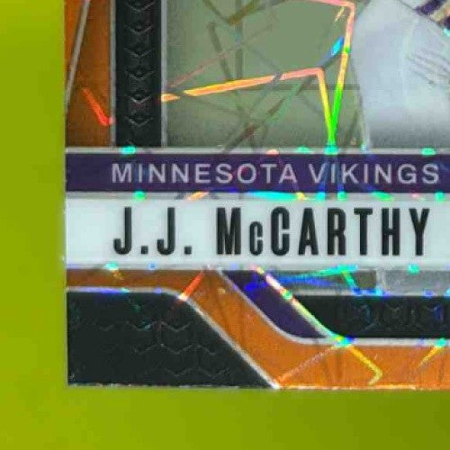 2024 Panini Prizm J.J. McCarthy Lazer #400 RC Minnesota Vikings