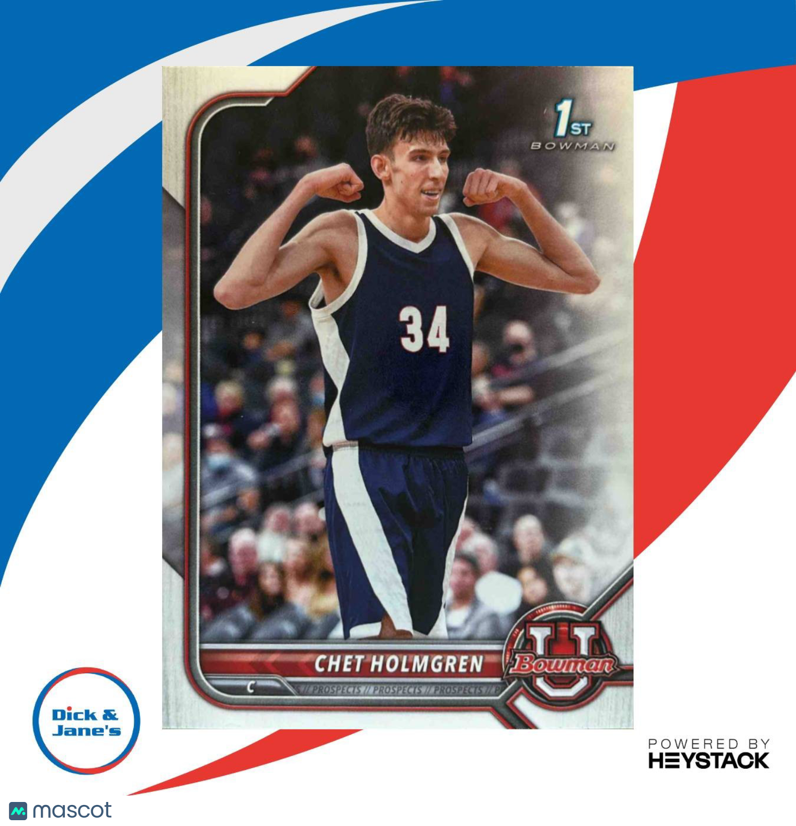 2021-22 Bowman University Chet Holmgren #38 Gonzaga Bulldogs