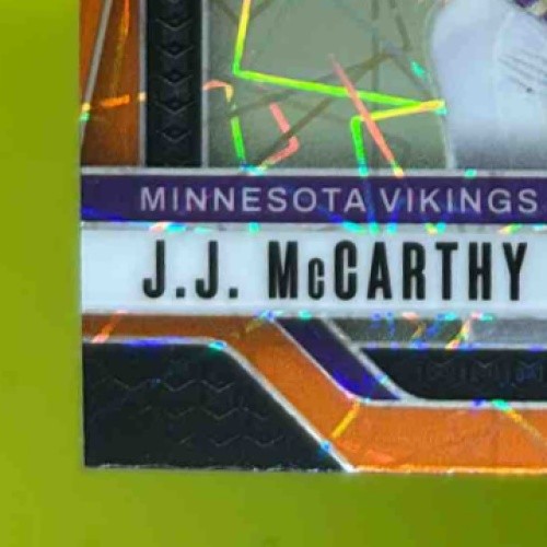 2024 Panini Prizm J.J. McCarthy Lazer #400 RC Minnesota Vikings