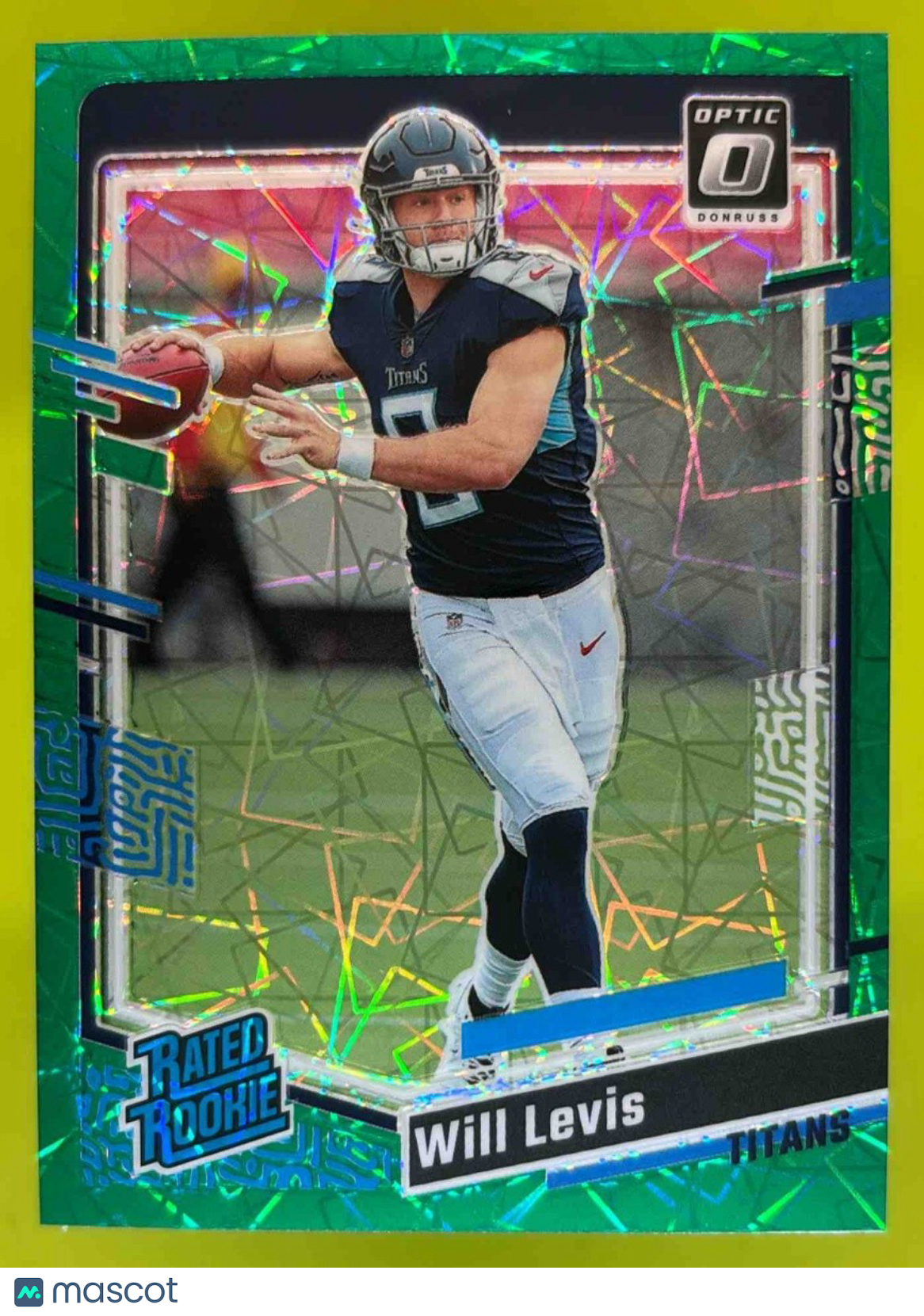 2023 Donruss Optic Will Levis Green Velocity Prizm #298 RC Tennessee Titans