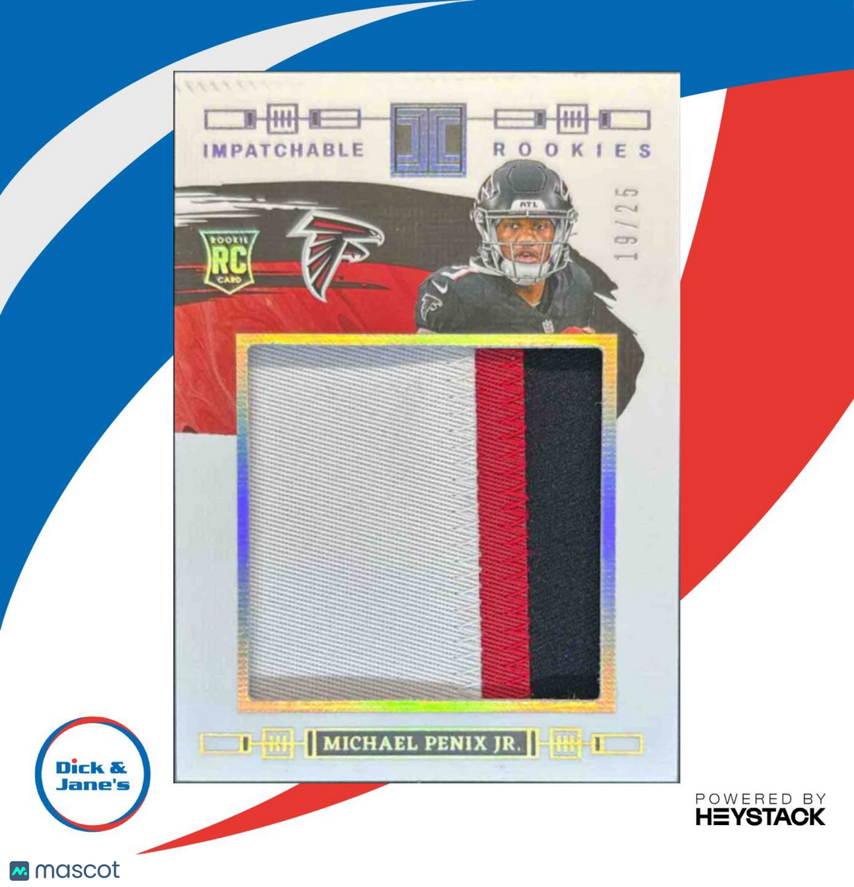2024 Impeccable Michael Penix Jr ImPatchable Rookies Silver /25 Atlanta Falcons