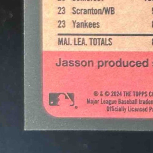 2024 Topps Jasson Dominguez 1989 35th Anniversary Chrome Blue /150 RC Yankees