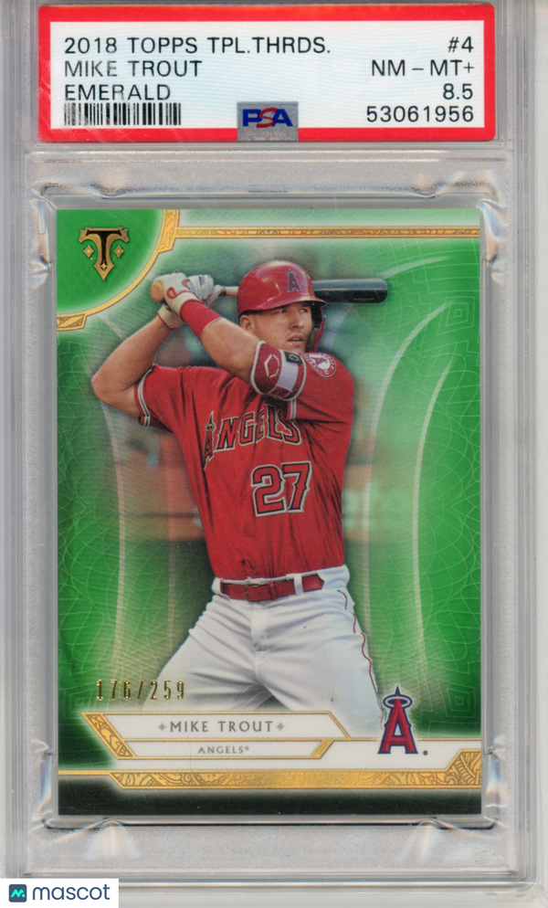 2018 Topps Triple Threads Mike Trout #4 PSA 8.5 Baseball