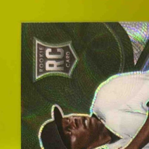 2021 Spectra Jazz Chisholm Rookie Jersey Auto Neon Green /25 #112 Miami Marlins
