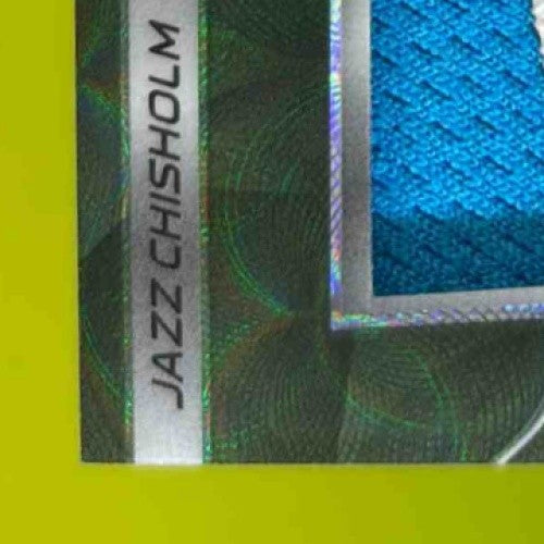 2021 Spectra Jazz Chisholm Rookie Jersey Auto Neon Green /25 #112 Miami Marlins