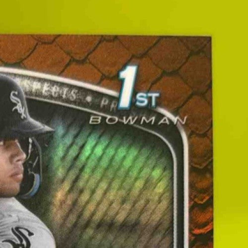 2025 Bowman Javier Mogollon Chrome Auto Reptilian Orange Refractor /25 White Sox