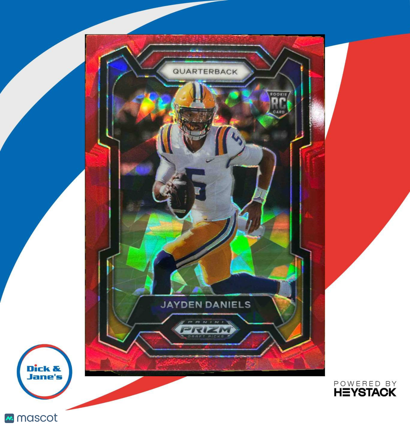 2024 Panini Prizm Collegiate Draft Picks Jayden Daniels Red Ice #108 LSU Tigers