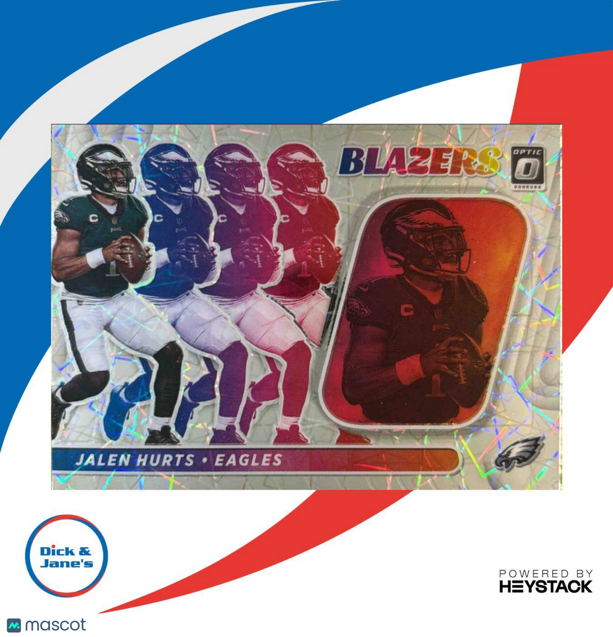 2022 Panini Donruss Optic Jalen Hurts Blazers #B-9 Philadelphia Eagles