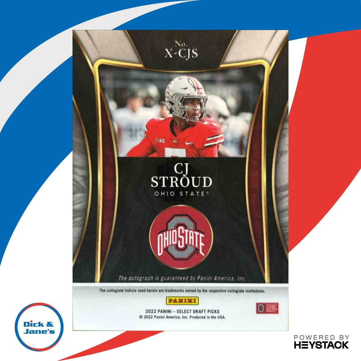 2022 Panini Select Draft Picks CJ Stroud X Factor Signatures #X- Buckeyes