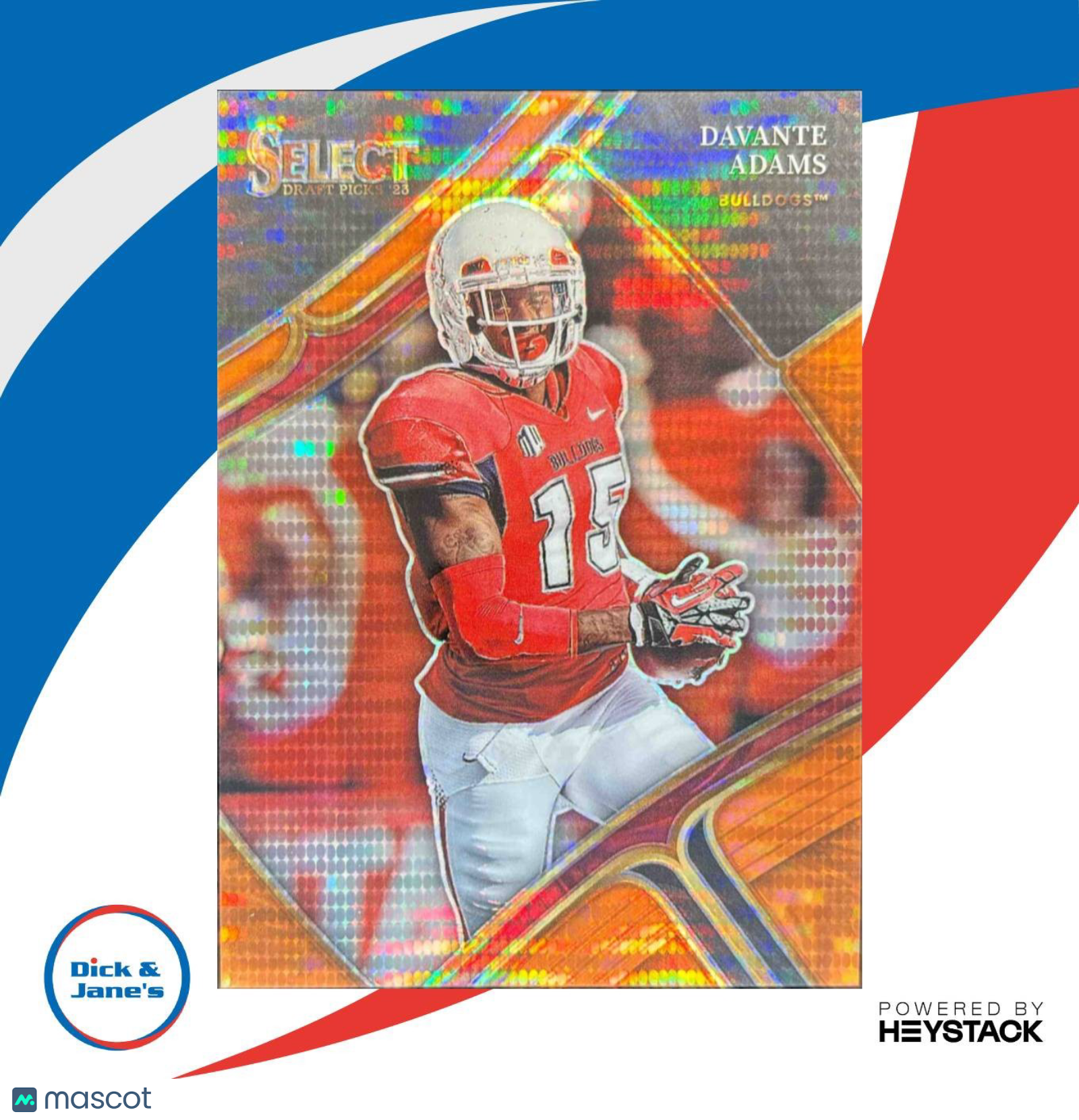 2023 Select Draft Picks Davante Adams Neon Orange Pulsar /26 #153 Bulldogs