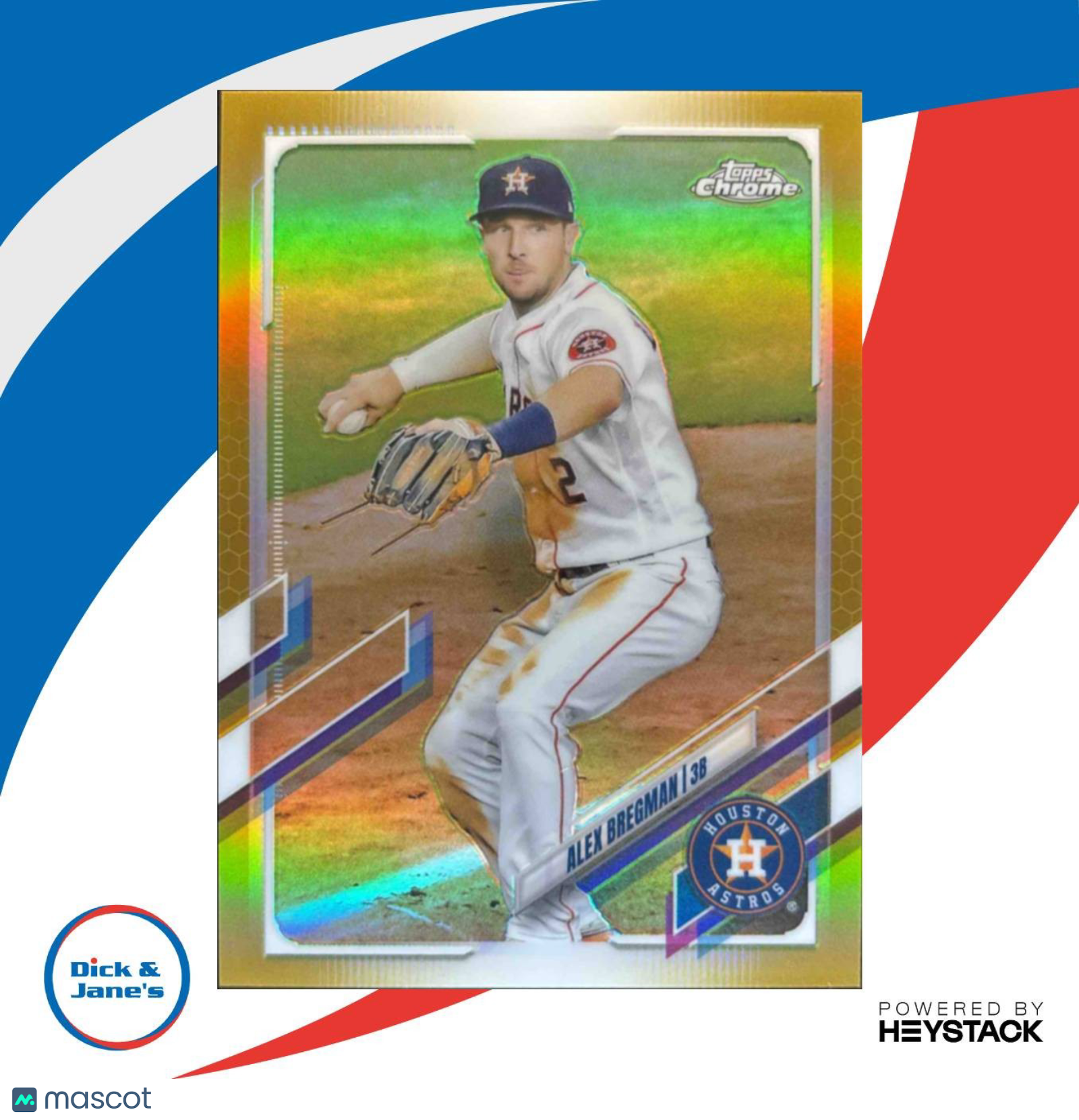 2021 Topps Chrome Alex Bregman Gold Wave Refractor 12/50 #149 Houston Astros