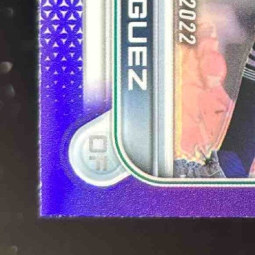 2022 Topps Chrome Update Julio Rodriguez Purple Refractor #USC165 Mariners