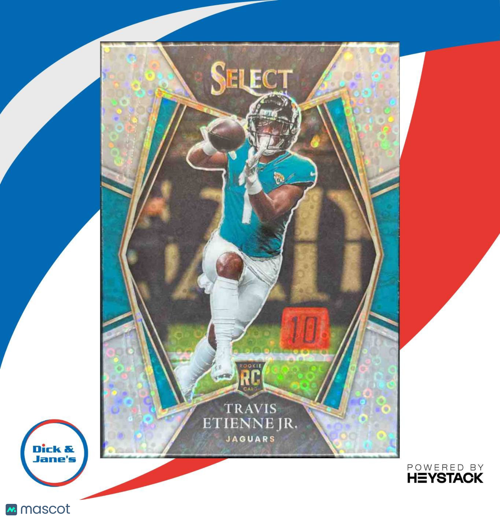 2021 Panini Select Travis Etienne Jr. Disco Prizm #154 RC Premier Jaguars