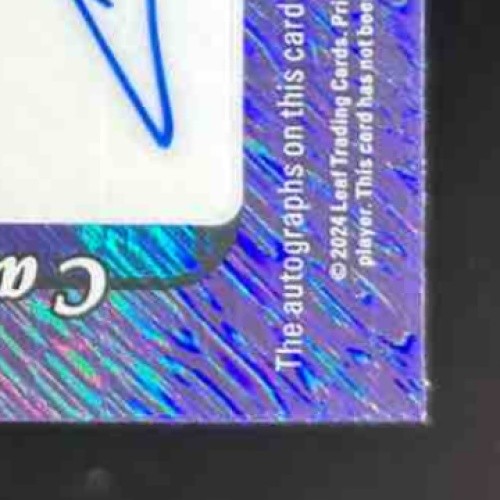 2024 Leaf Collective Dual Auto Jim Kelly Cam Ward Mash Up Purple/8 Hurricanes QB