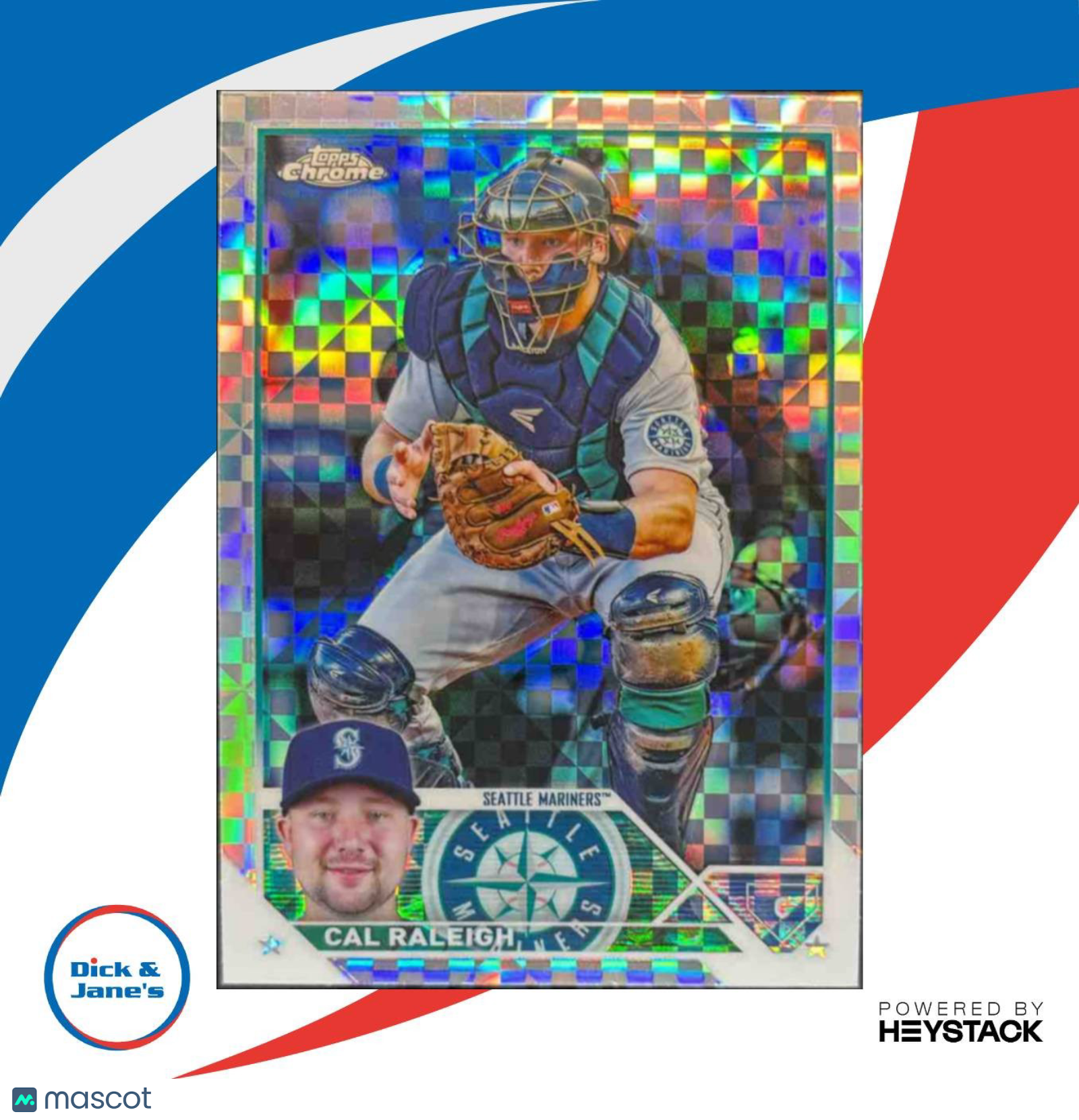 2023 Topps Chrome Cal Raleigh X-Fractor #141 Seattle Mariners