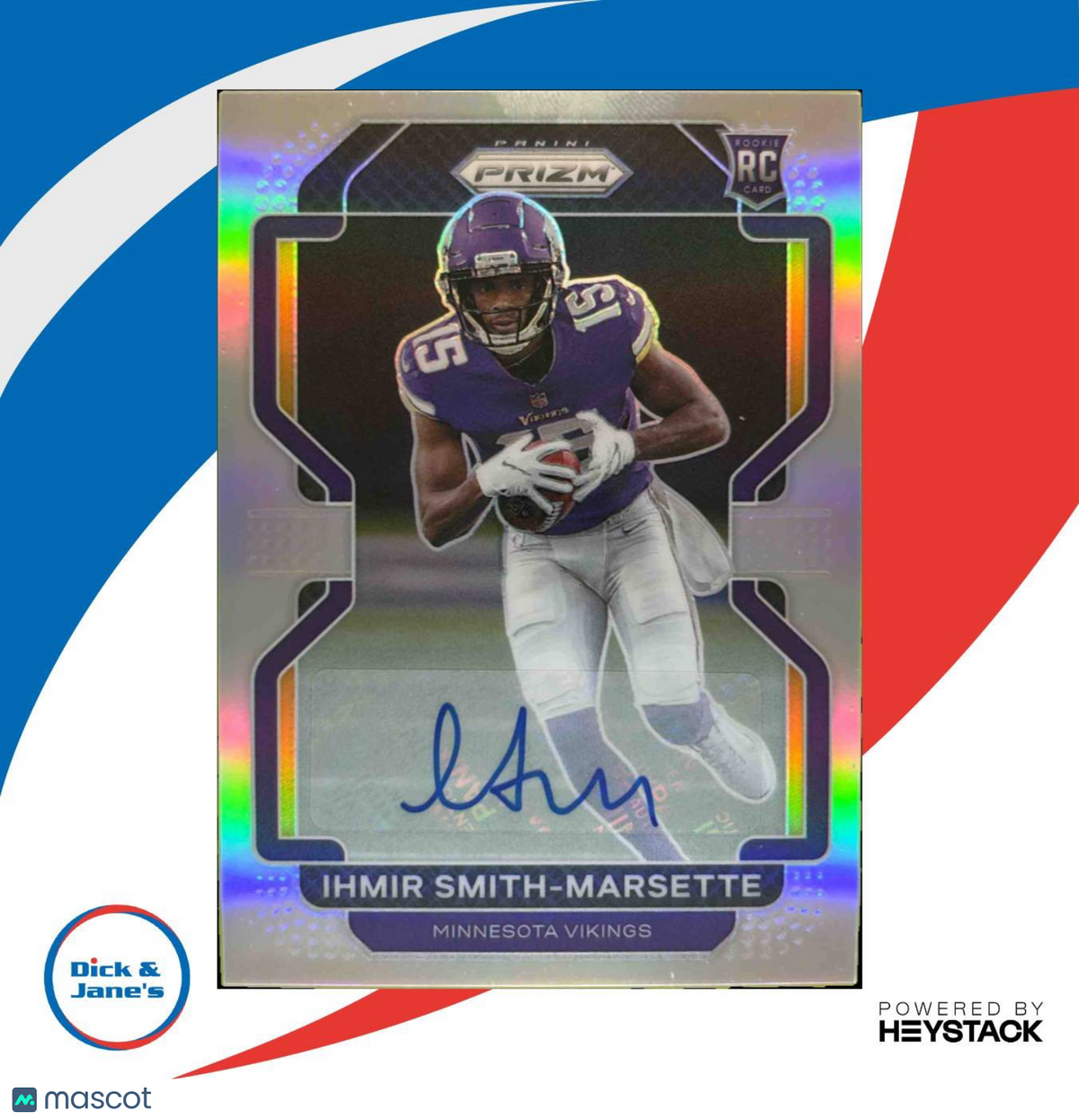 2021 Prizm Ihmir Smith-Marsette Rookie Auto Silver #372 RC Minnesota Vikings