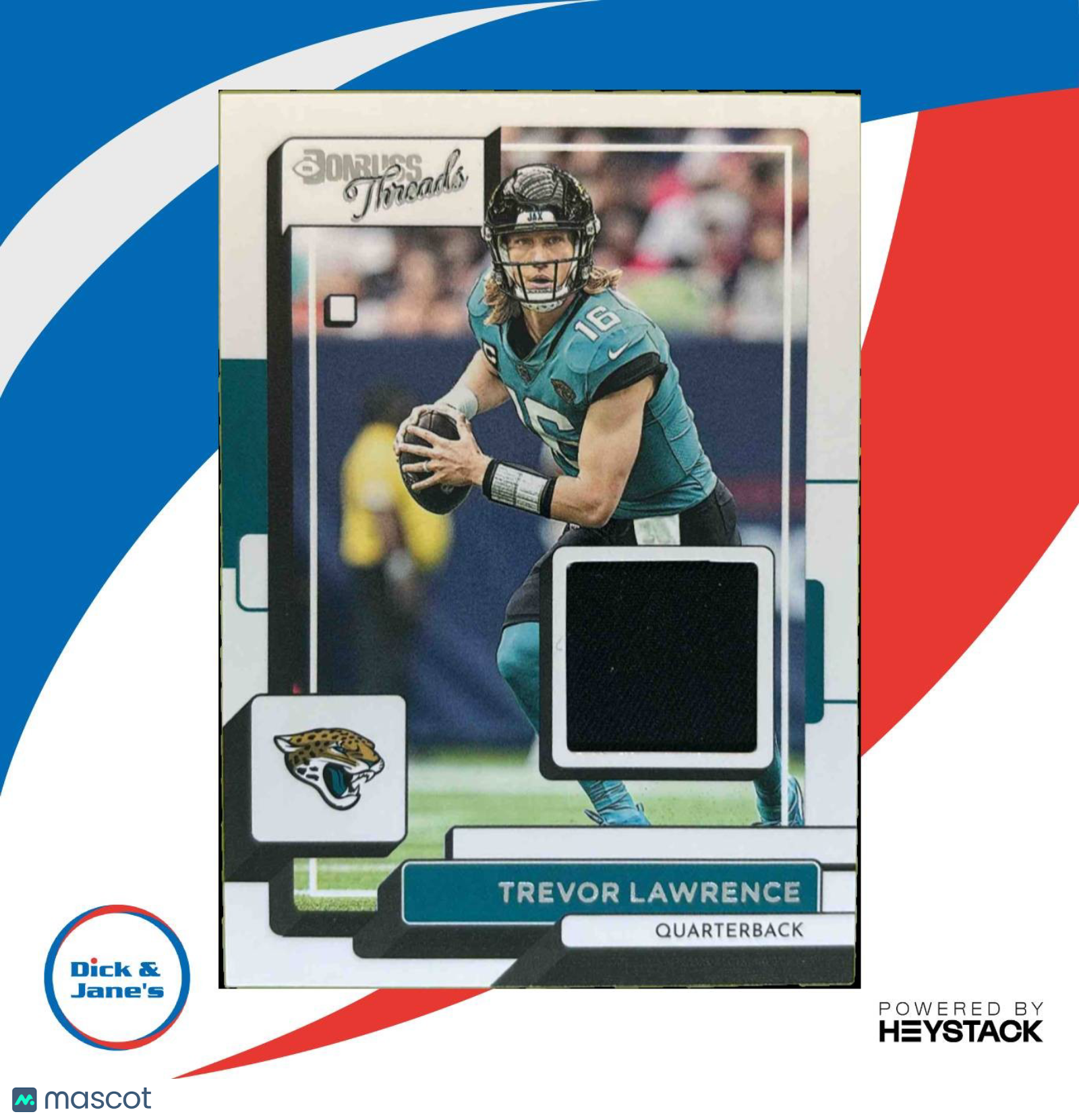 2022 Panini Donruss Trevor Lawrence Threads #TH-14 MEM Jacksonville Jaguars