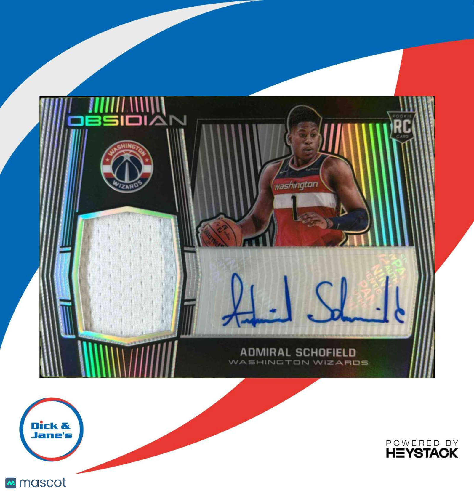2019-20 Panini Obsidian Admiral Schofield 70/99 #205 RC Auto Washington Wizards