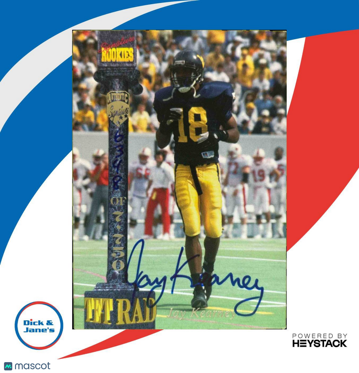 1994 Signature Rookies Tetrad Jay Kearney Auto /7750 #XVIII