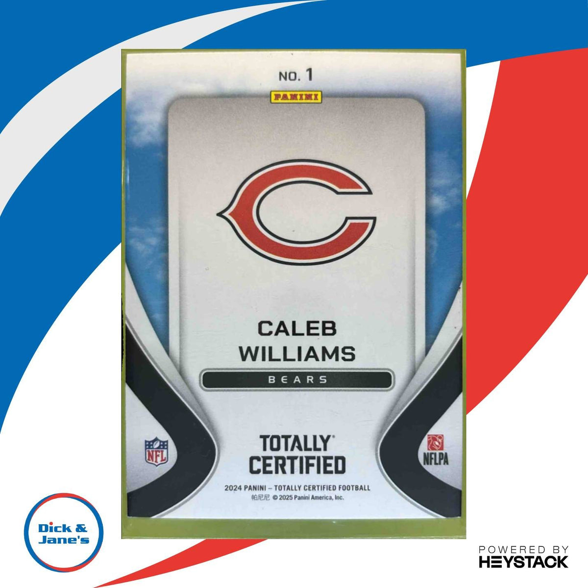 2024 Totally Certified Caleb Williams Franchise Foundations #1 Chicago Bears