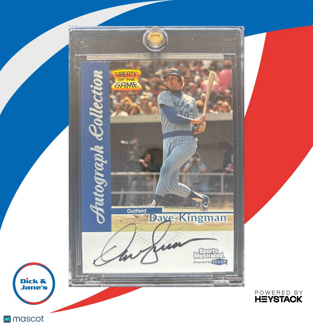 1999 Sports Illustrated Greats of the Game Dave Kingman Auto #NNO Chicago Cubs