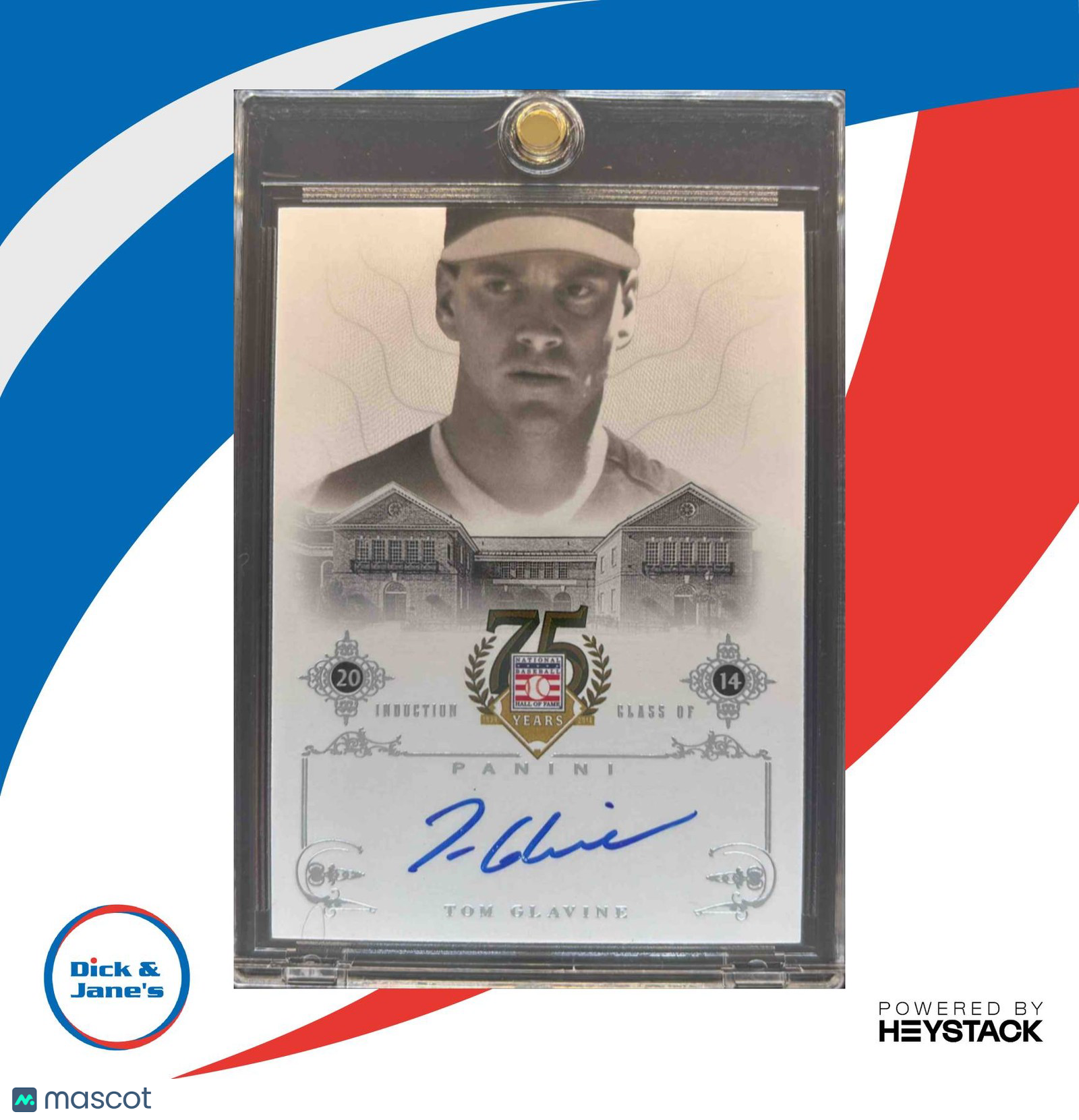 2014 Panini Hall of Fame 75th Tom Glavine Signatures #61 Auto Atlanta Braves