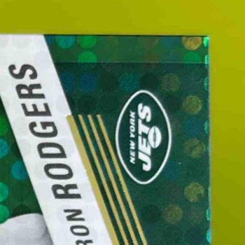 2023 Panini Donruss Elite Aaron Rodgers Green Disco #4 New York Jets