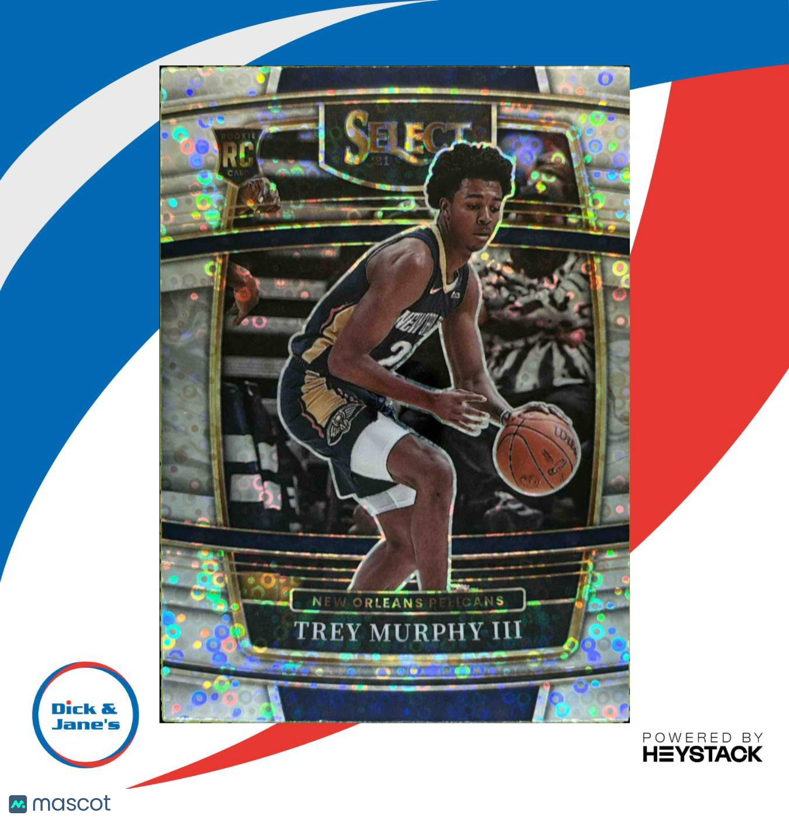 2021-22 Panini Select Trey Murphy III Disco Prizms #46 RC Concourse Pelicans