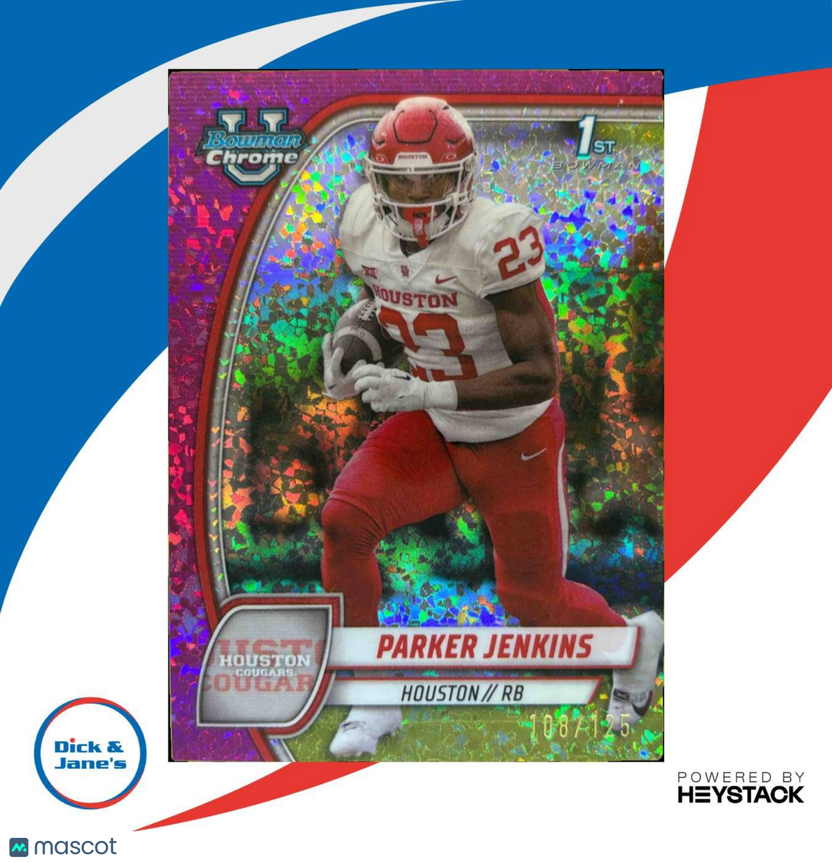 2024 Bowman Chrome University Parker Jenkins Fuchsia Mini Diamond /125 #141