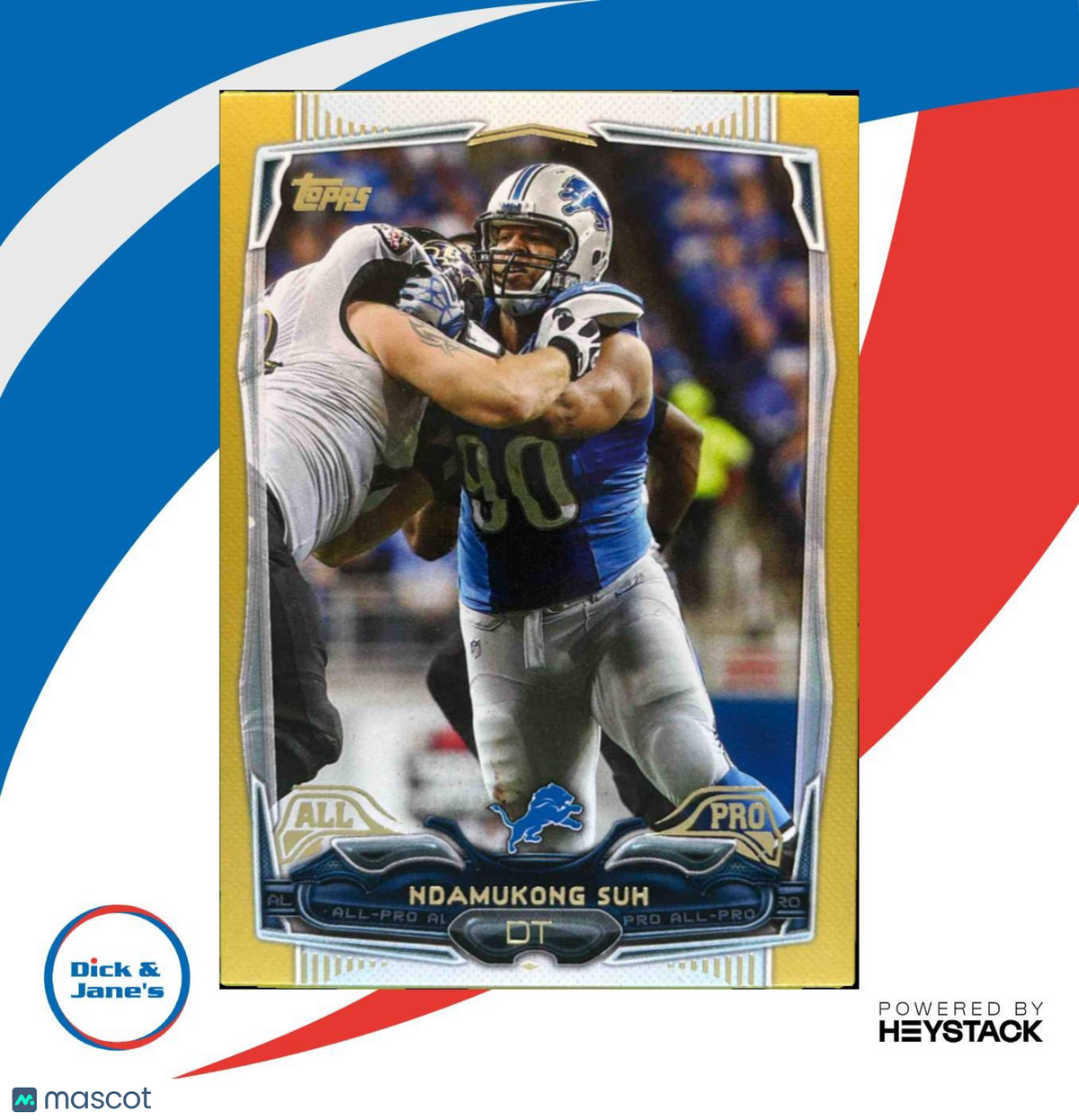 2014 Topps Ndamukong Suh Gold 1615/2014 #246 Detroit Lions