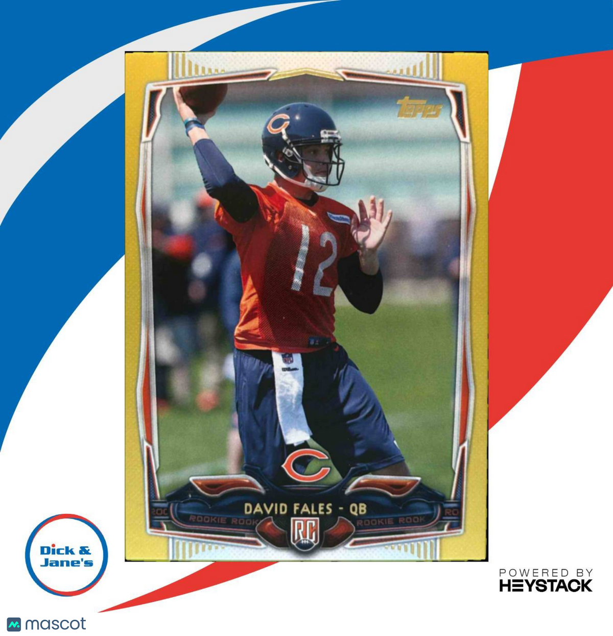 2014 Topps David Fales Gold 426/2014 #385 RC Chicago Bears