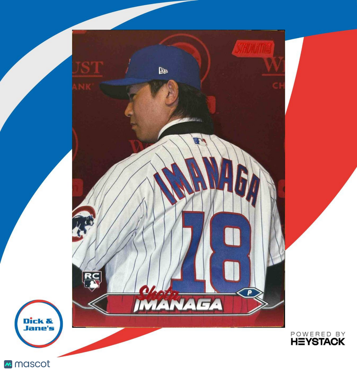 2024 Topps Stadium Club Shota Imanaga Red Foil #240 RC Chicago Cubs