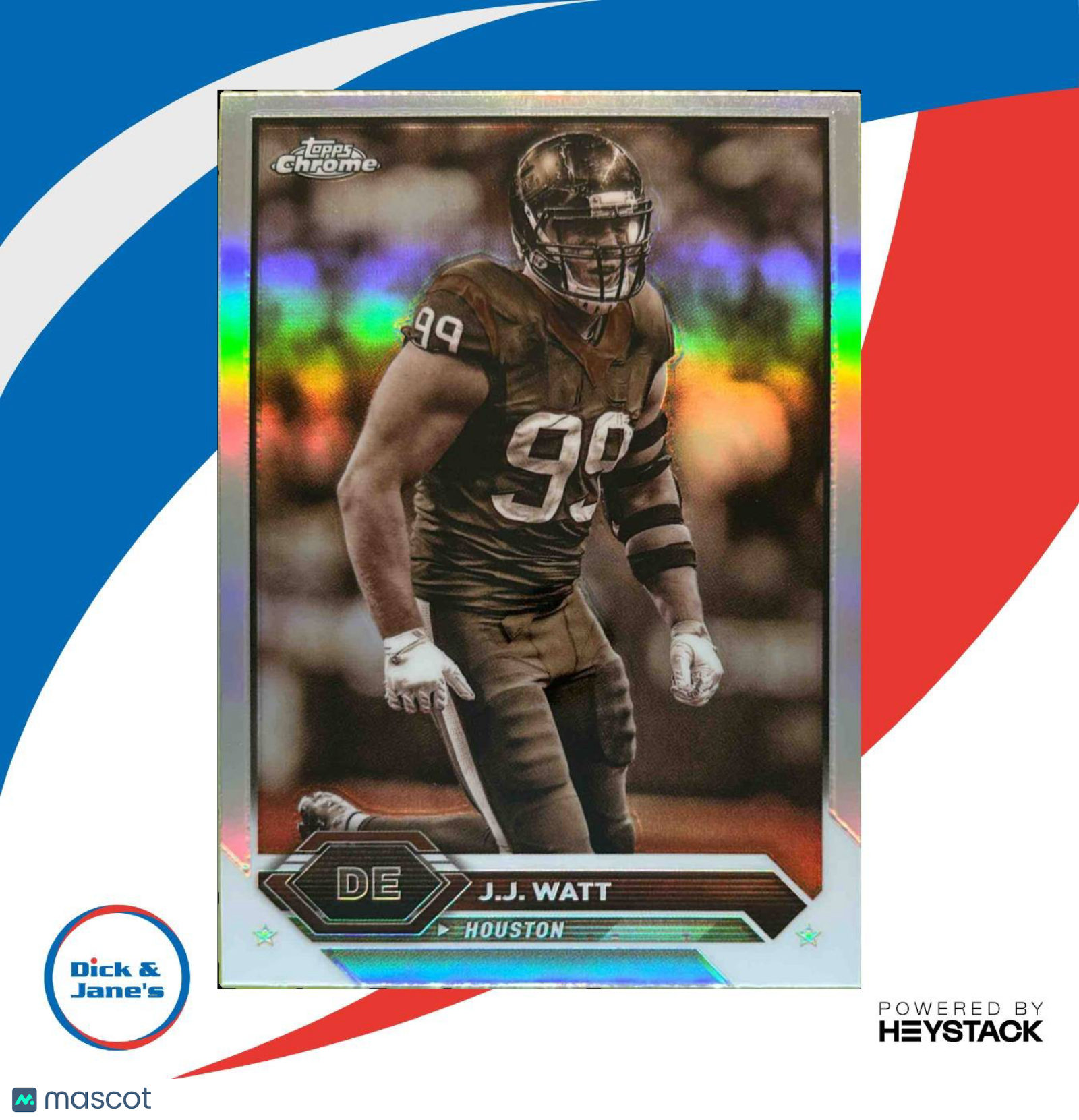 2023 Topps Composite J.J. Watt Chrome Sepia Refractor #47 Houston Texans
