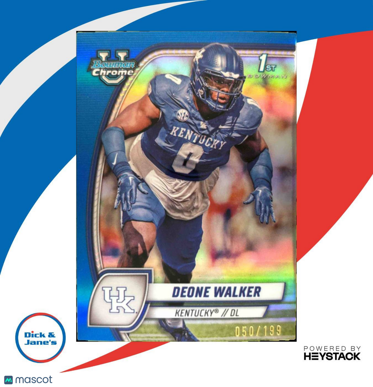 2024 Bowman Chrome University Deone Walker Blue /199 #57 1st Prospect Wildcats