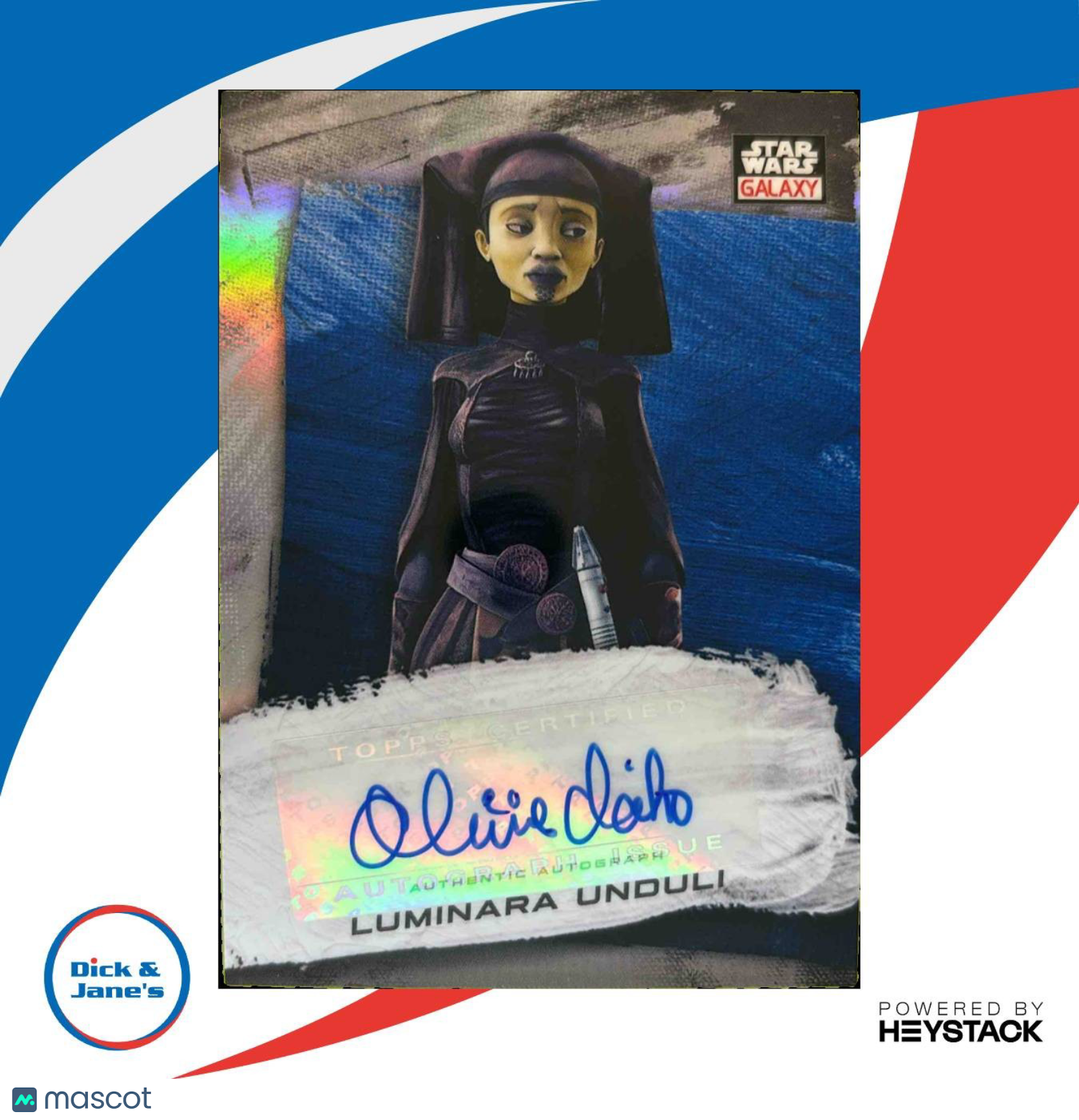 2022 Topps Chrome Star Wars Galaxy Olivia d Abo Auto Blue /150 #GA-ODA