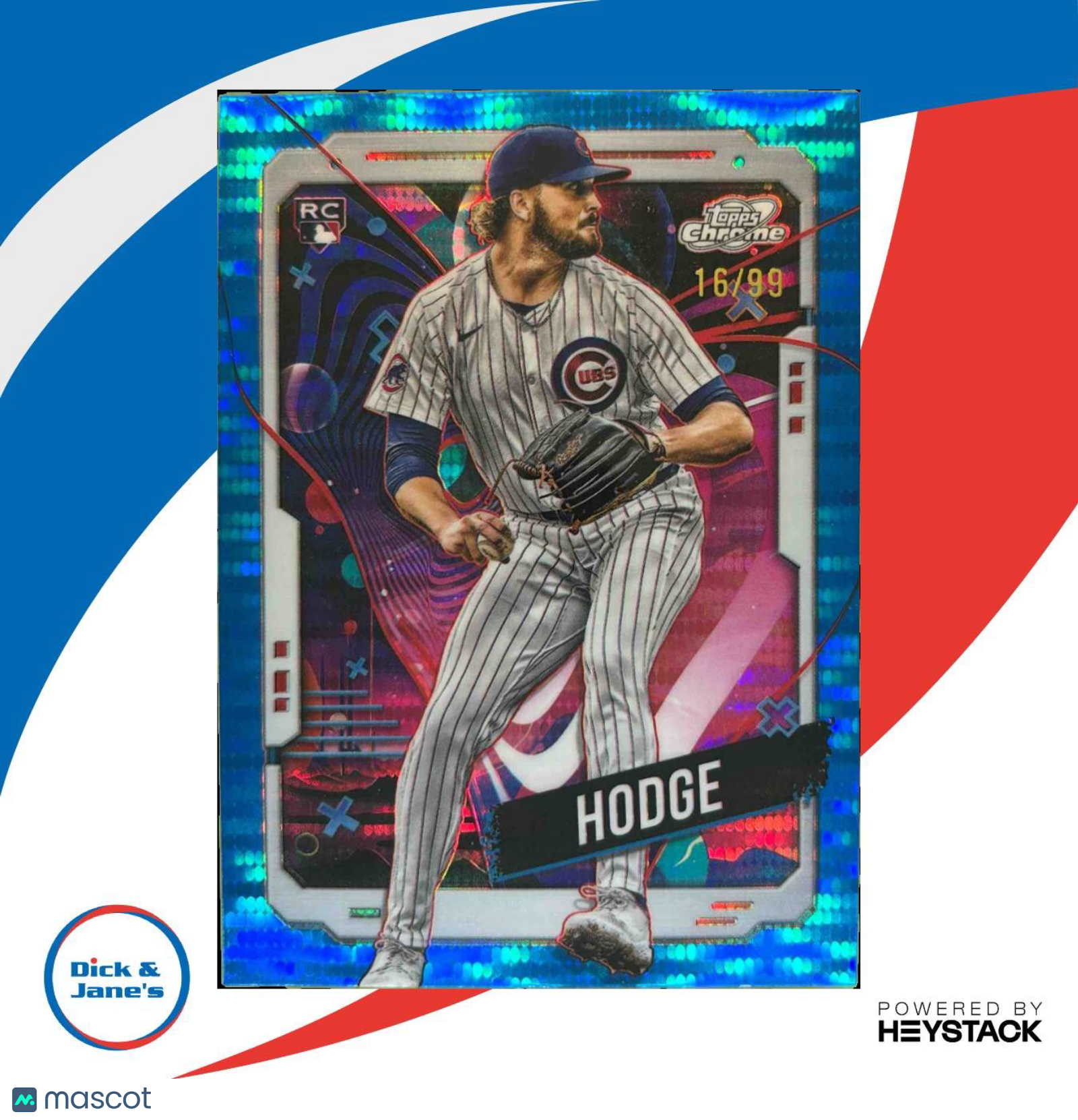 2024 Topps Cosmic Chrome Porter Hodge Blue Moon Refractor 16/99 #147 RC Cubs