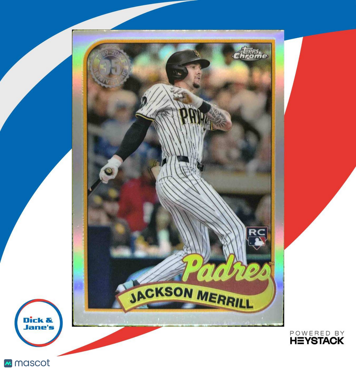 2024 Topps Chrome Update Jackson Merrill 1989 Baseball #89CU-9 RC Padres
