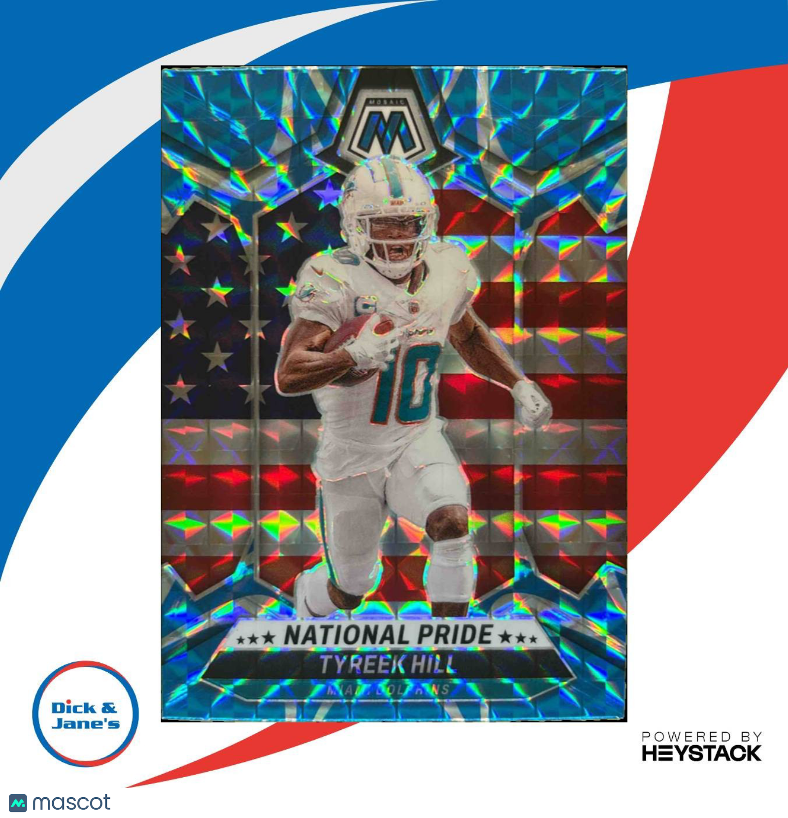 2024 Panini Mosaic Tyreek Hill Mosaic Prizm #261 National Pride Miami Dolphins