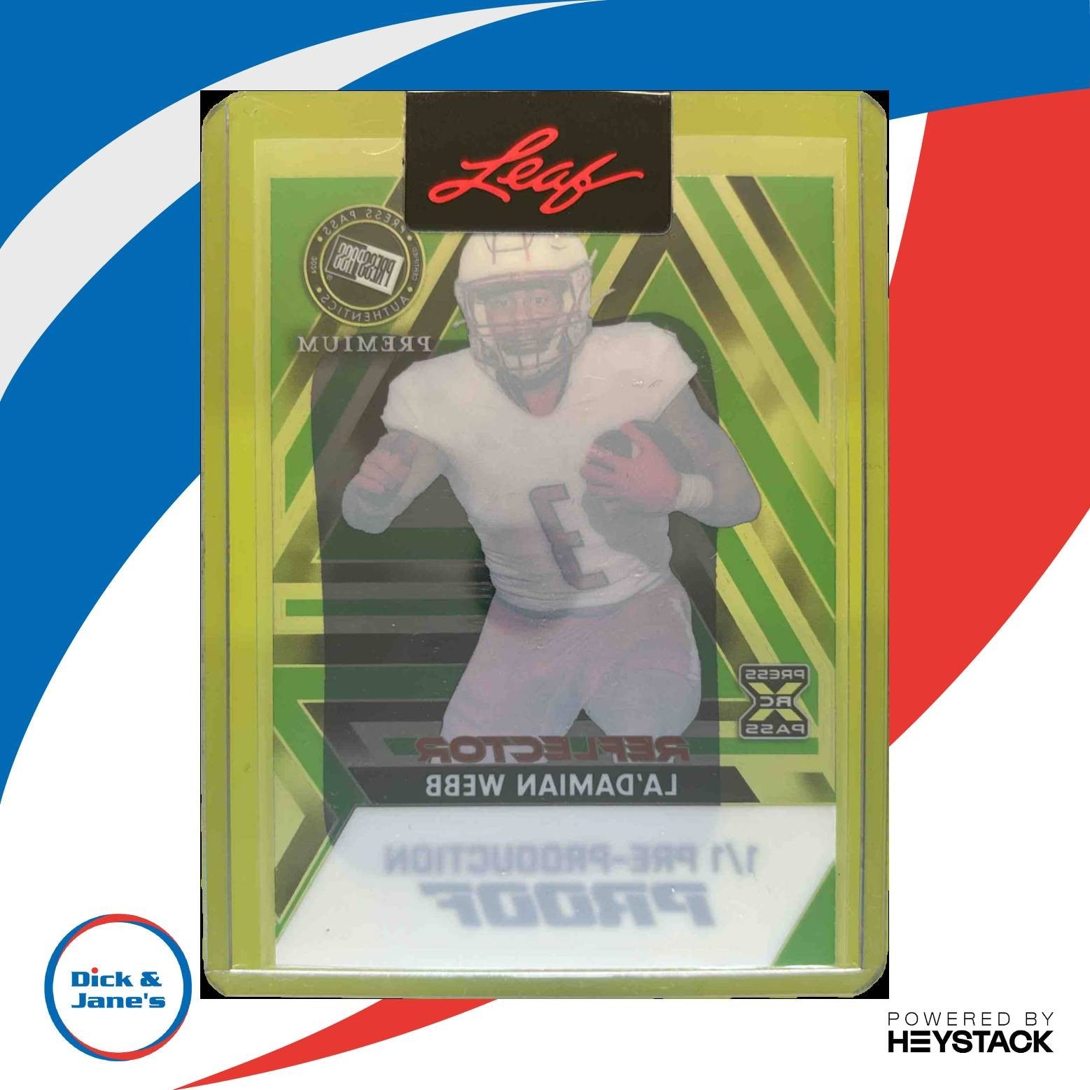 2024 Press Pass Premium Pre-Production Green 1/1 La'Damian Webb