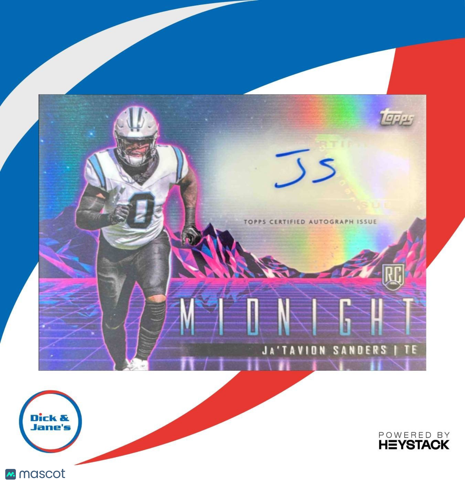 2024 Topps Midnight Ja'Tavion Sanders Rookie Horizon Signatures Panthers