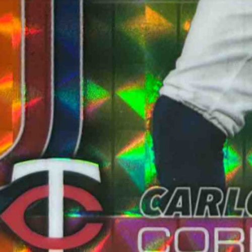 2025 Topps Chrome Carlos Correa Orange Geometric Refractor /25 #204 Twins