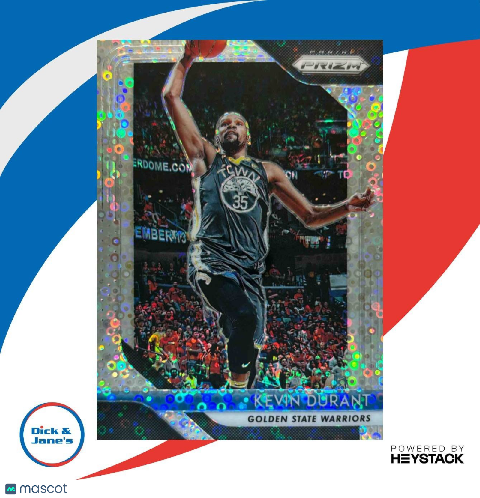 2018-19 Panini Prizm Kevin Durant Prizms Fast Break #252 Golden State Warriors
