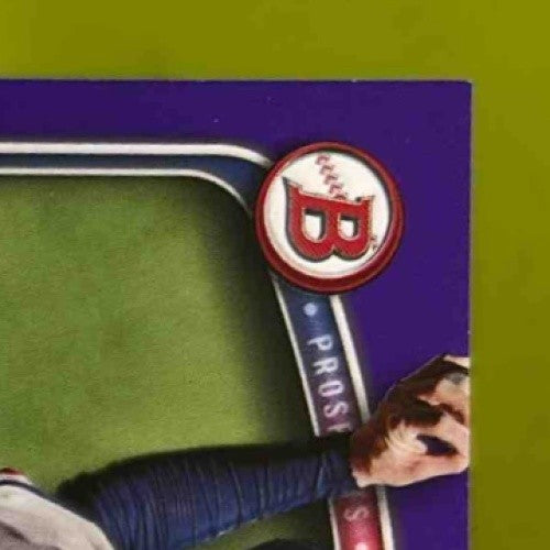 2025 Bowman Garrett Horn Auto Purple Border 93/250 1st Prospect Texas Rangers